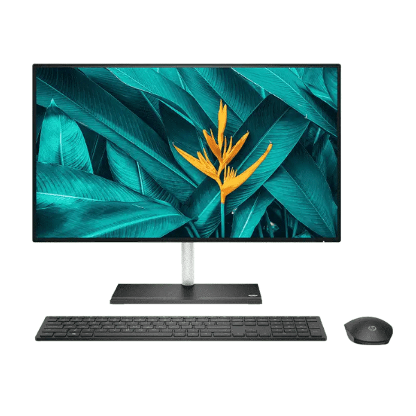 HP 24-ck0550in All-in-One Bundle (65F46PA#ACJ) Intel Core i3 8 GB RAM 1 TB HDD Windows 11 23.8 Inches 6.69 Kg Jet black