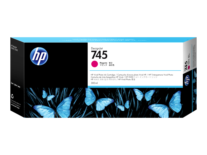 HP 745 - high capacity - magenta - original - DesignJet - ink cartridge