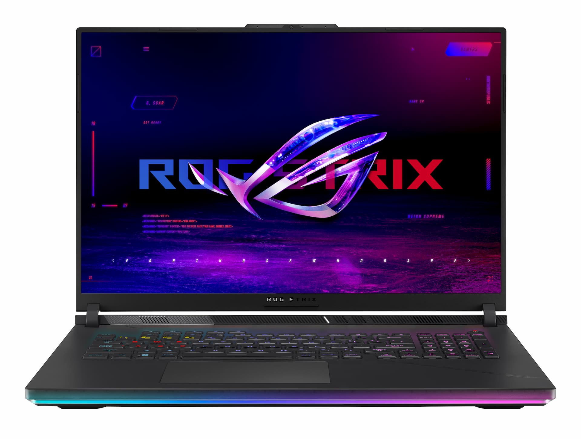 ASUS G834JY-N6056WS Strix SCAR 18 Black Gaming Laptop, Intel Core i9-13980HX, 32GB DDR5, 2TB SSD, 18.0Inch Display, RTX4090- 16GB, Backlit KB- Per key RGB, 90Whr, Windows 11, Office H&S 2021, McAfee 1 year