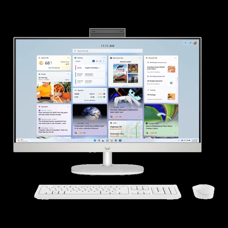 HP 948K2PA#ACJ All-in-One PC 27-cr0445in 16GB RAM, 1 TB SSD, Windows 11 Home, Snowflake White