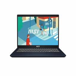 MSI 9S7-15H112-288 Modern 15 B13M Laptop Raptor Lake i7-1355U Processor, Intel Iris Xe Graphics, Onboard DDR IV 16GB (3200MHz), 512 GB SSD, Windows 11 Home, 15.6 Inch Display - Classic Black