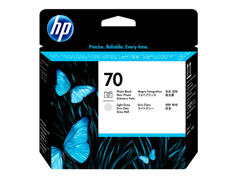 HP 70 - light grey, photo black - printhead