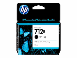 HP 712B - high capacity - black - original - DesignJet - ink cartridge