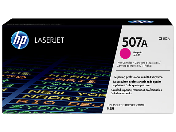 HP CE403YC 507A Magenta Original LaserJet Toner Cartridge