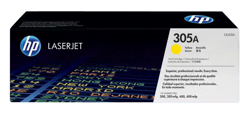 HP CE412AC 305A Yellow Original LaserJet Toner Cartridge