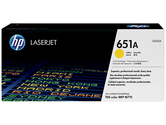 HP CE342AC 651A Yellow Original LaserJet Toner Cartridge