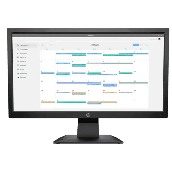 HP Display P204v 19.5" HD+ Monitor, Flat TN with LED backlight 1 HDMI 1.4 with HDCP support, 1 VGA, Tilt Stand, Anti-glare, LED backlights