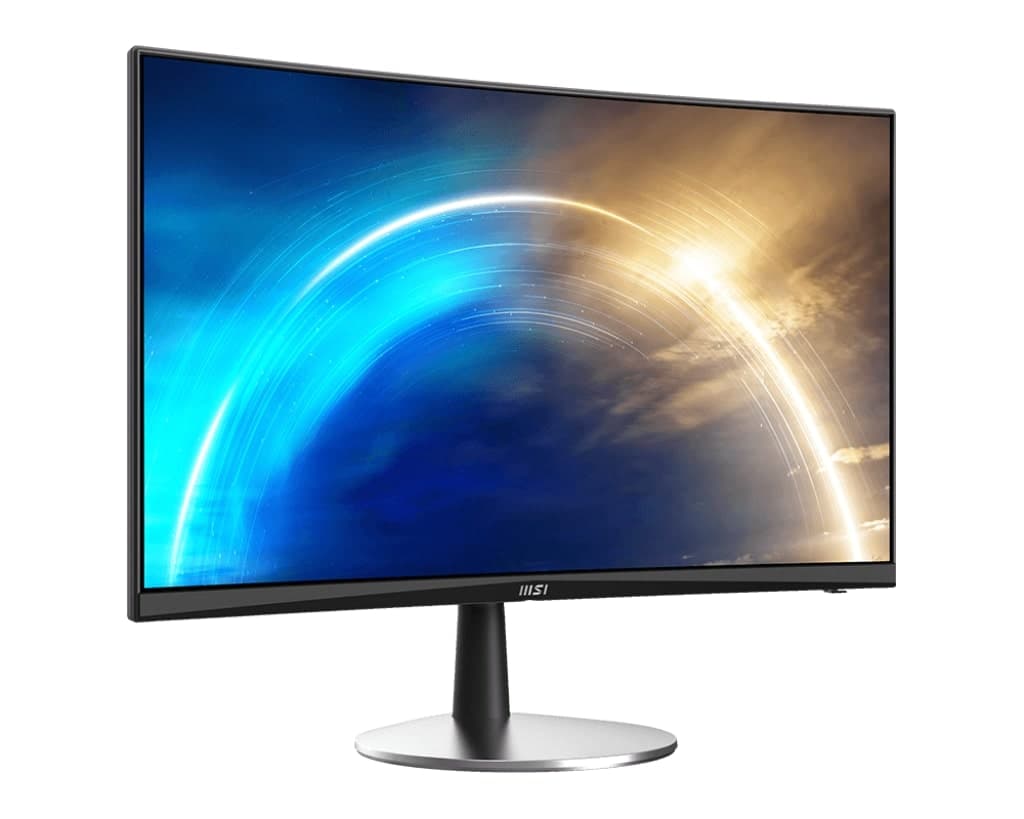 MSI PRO MP242C Curved Monitor, 23.6-Inch Full HD (1920 x 1080), Built-in Speakers, Anti-Glare Coating - Black
