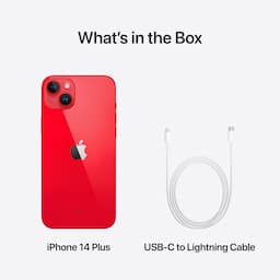 Apple iPhone 14 plus (MQ513HN/A) RED with 128GB, iOS 16, A15 Bionic chip, 6core CPU with 2 performance, 6.7 inch OLED display