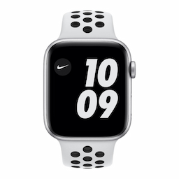 Apple Watch Nike S6 GPS + Cellular 40mm Silver Aluminium Case with Pure Platinum/Black Nike Sport Band - Regular - M07C3HN/A