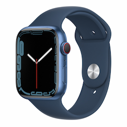 Apple Watch Series 7 GPS + Cellular 45 mm Blue Aluminium Case with Sport Band - MKJT3HN/A