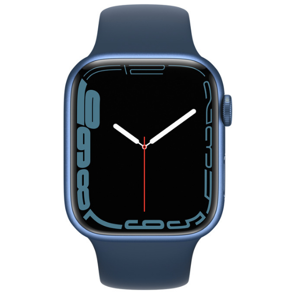 Apple Watch Series 7 GPS, 45mm Blue Aluminium Case with Abyss Blue Sport Band - Regular