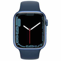 Apple Watch Series 7 GPS, 45mm Blue Aluminium Case with Abyss Blue Sport Band - Regular