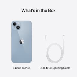 Apple iPhone 14 plus (MQ523HN/A) Blue with 128GB, iOS 16, A15 Bionic chip, 6core CPU with 2 performance, 6.7 inch OLED display