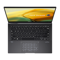 Asus UM3402YA-KM741WS Zenbook Laptop, AMD Ryzen 7 7730U , 16GB LPDDR4X, 512GB PCIe 3.0 SSD, 14.0-inch , 2.8K 2880 x 1800 OLED 16:10, AMD Radeon Graphics, NumberPad, FingerPrint, Backlit KB, Windows 11 Home with MS Office, Jade Black