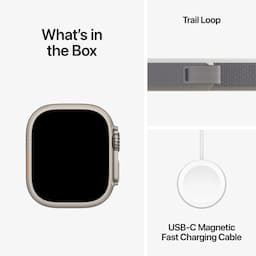 Apple Watch Ultra 2 GPS + Cellular, 49mm Titanium Case with Green/Grey Trail Loop - M/L