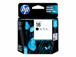 HP 18 - black - original - ink cartridge