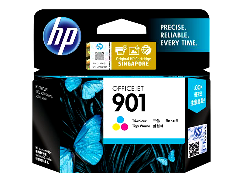 HP 901 - colour (cyan, magenta, yellow) - original - ink cartridge