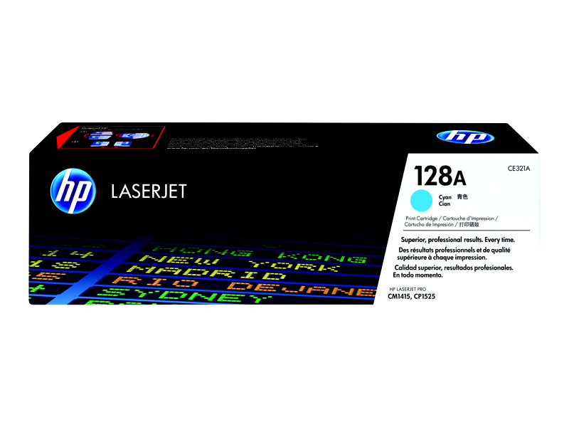 HP 128A - cyan - original - LaserJet - toner cartridge (CE321A)
