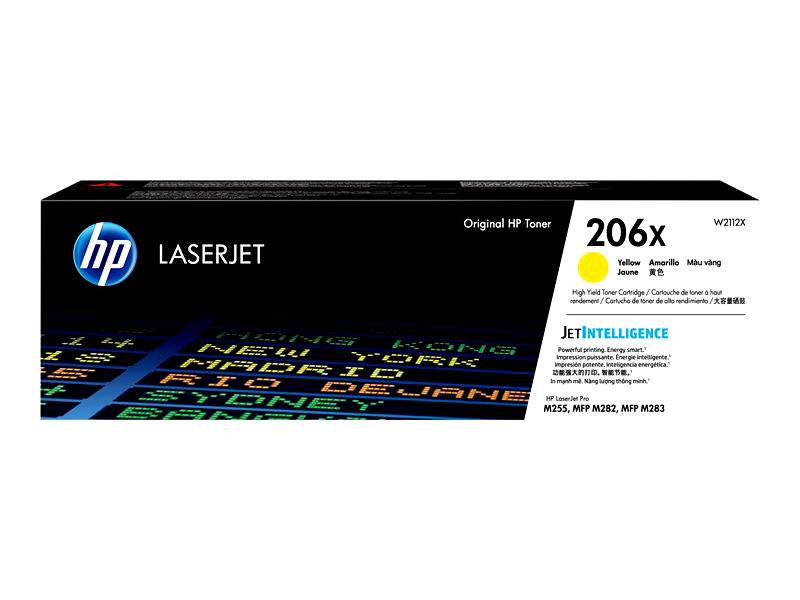 HP 206X - High Yield - yellow - original - LaserJet - toner cartridge (W2112X)