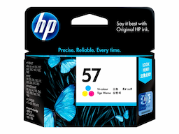 HP 57 - yellow, cyan, magenta - original - ink cartridge