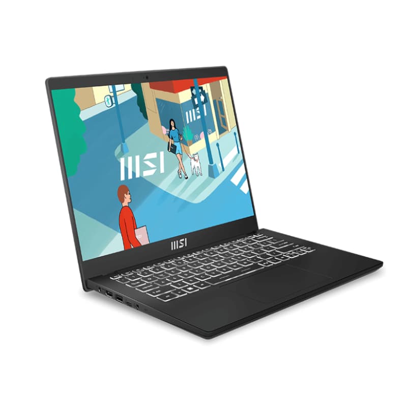 MSI 9S7-14J112-435 Modern 14 C13M Laptop Raptor Lake i7-1355U Processor, Intel Iris Xe Graphics, Onboard DDR IV 16GB (3200MHz), 512 GB SSD, Windows 11 Home, 14 Inch Display - Classic Black
