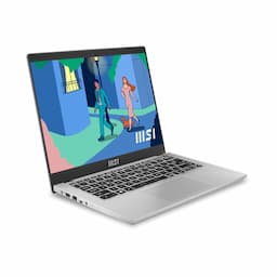 MSI 9S7-14JK11-062 Modern 14 C7M Laptop Ryzen 5 7530U Processor, AMD Radeon Graphics, Onboard DDR IV 16GB (3200MHz), 512 GB SSD, Windows 11 Home, 14 Inch Display - Urban Silver