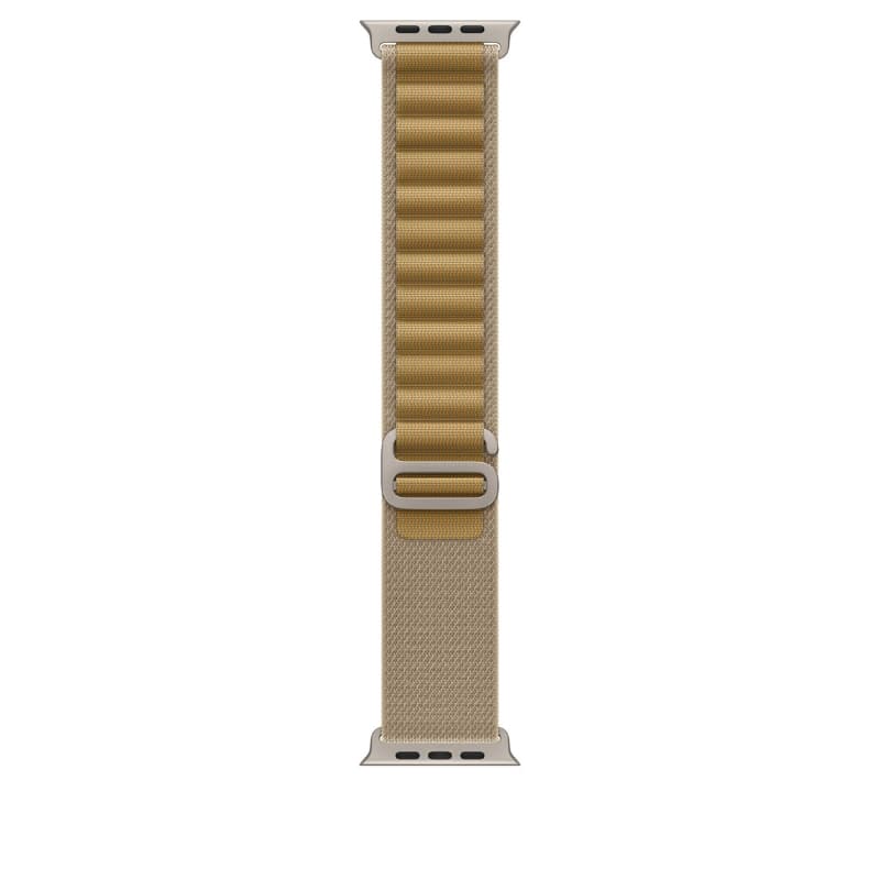 Apple Watch MXN23ZM/A, 49mm Tan Natural Titanium Alpine Loop Medium