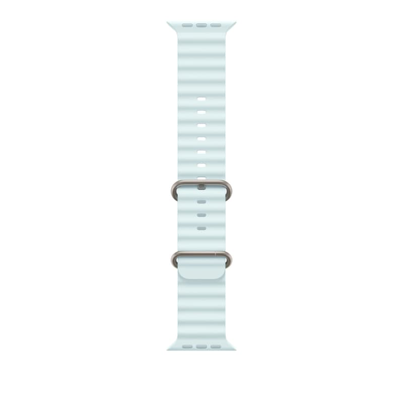 Apple Watch MXTF3ZM/A, 49mm Ice Blue Ocean Band with Natural Titanium Fimish
