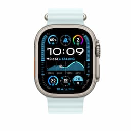 Apple Watch MXTF3ZM/A, 49mm Ice Blue Ocean Band with Natural Titanium Fimish