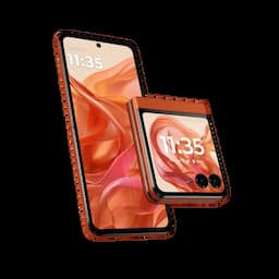 Motorola PB200008IN Razr 50 Android Smartphone,  3.63 Inch/6.9 Inch Display, Mediatek Dimensity 7300X Processor, 8 GB Memory, 256 GB Storage, Spritz Orange