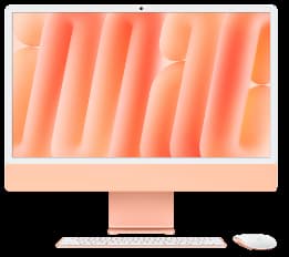 Apple Z1EW M4 Chip macOS 10 core CPU10 GPU, 16 Neural Engine 16GB RAM 1TB Storage Orange iMac