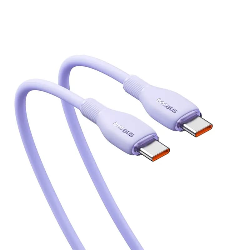 Baseus P10355702511-B4 Pudding Series Fast Charging Cable Type-C to Type-C 100W, 2m, Nebula Purple