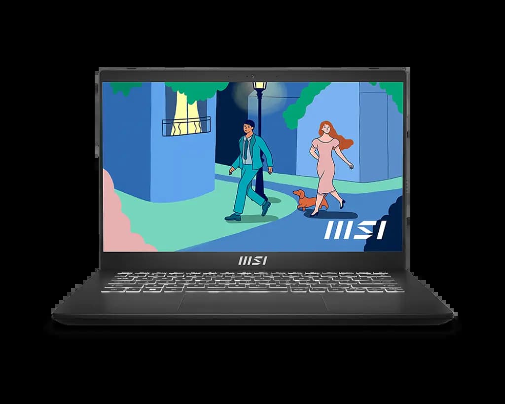 MSI 9S7-14JK12-218 Modern 14 C7M Laptop Ryzen 7 7730U Processor, AMD Radeon Graphics, Onboard DDR IV 16GB (3200MHz), 512 GB SSD, Windows 11 Home, 14 Inch Display - Classic Black