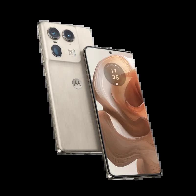 Motorola PB0Y0038IN Edge 50 Ultra Android Smartphone, 6.7 Inch Display, Snapdragon 8s Gen 3 Mobile Platform Processor, 12 GB Memory, 512 GB Storage, Golden Wood