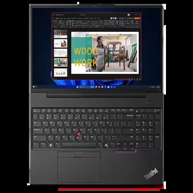 Lenovo 21MAS03U00 ThinkPad E16 G2 Laptop, 16 Inch Display, Intel Core Ultra 7 Processor, 16 GB Memory, 512 GB Storage, NOS, Graphite Black
