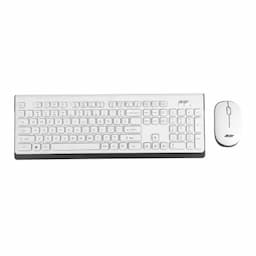 Acer ZC.A01SI.0WD Wireless Keyboard & Mouse Combo with Attractive Durable Design, 2.4GHz Nano Receiver, 10m Range, Indian Rupee Key Code, 1600 DPI, 10M Keystrokes Life for Microsoft Windows and Mac OS, White and Grey