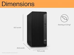 HP Pro Tower 400 G9, Intel Core i7 14700, 16 GB DDR5 RAM, 1 TB Storage, DOS, PCI Desktop PC