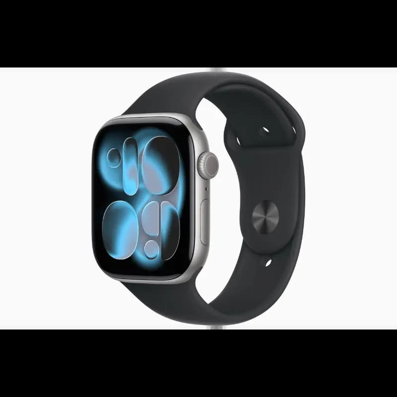 Apple Watch Series 11 MEV44HN/A, GPS, 46mm, Grey Aluminium Case with Black Sport Band - M/L
