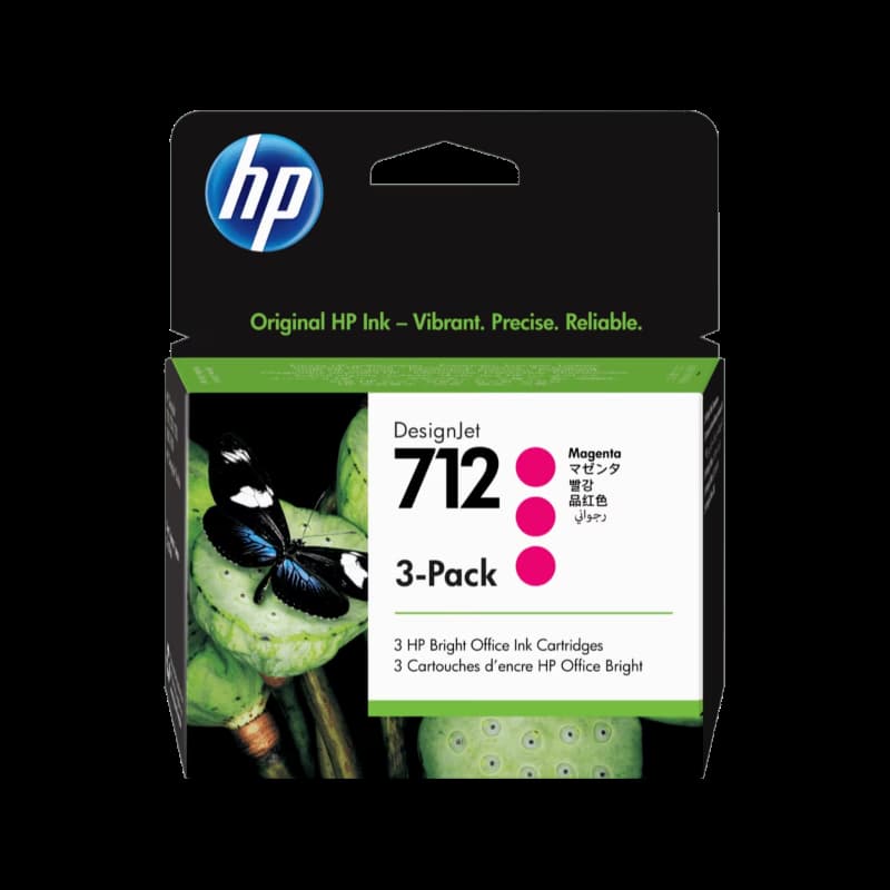 HP 3ED78A 712 - 3-pack - magenta - original - DesignJet - ink cartridge