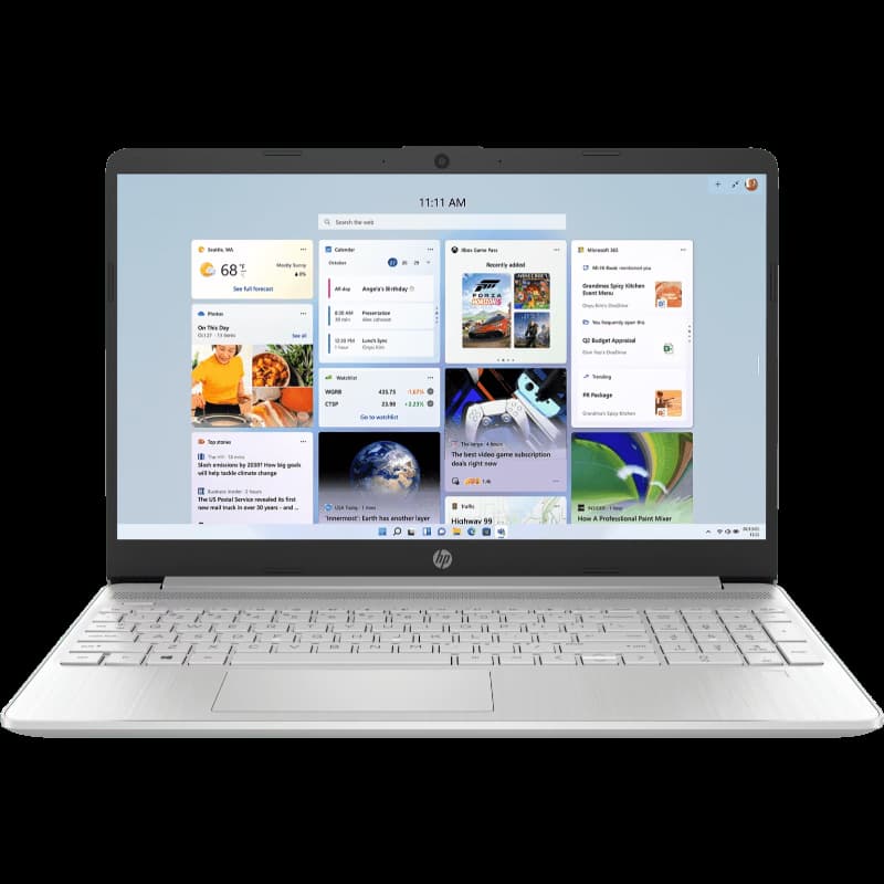HP 9D3N3PA#ACJ Consumer Laptop 15s-eq2304AU AMD Ryzen 5 5500U Processor, 8 GB RAM, 512 GB Storage, AMD Radeon Graphics, 15.6 Inch Display - Natural Silver