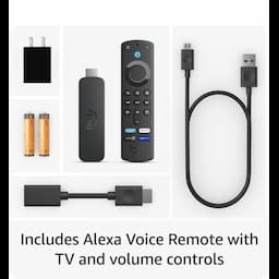 Amazon 53-033182 Fire TV Stick 4K streaming device, ultra-cinematic 4K streaming, supports Wi-Fi 6, Dolby Vision/Atmos, HDR10+