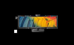 Philips 45B1U6900CH/94, 44.5 Inch Dual QHD 32:9 SuperWide Curved USB-C Business Monitor, Webcam, Black
