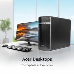 Acer UD.33CSI.003 Aspire Desktop TC-1760, 23.8 inch Display, Intel H610 Core i5-12400 Processor, 8 GB Memory, 512 GB SSD, Intel UHD Graphics, Windows 11 Home