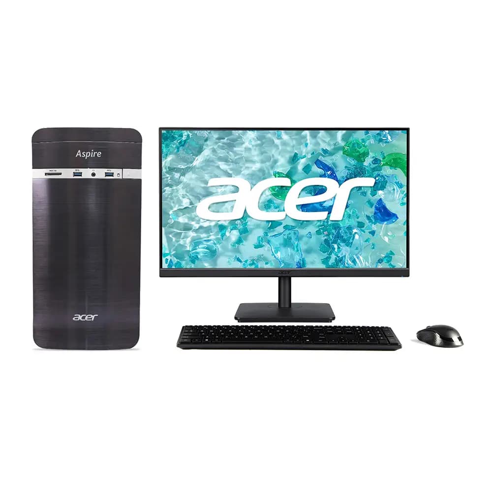 Acer UD.33CSI.004 Aspire Desktop TC-1760, 23.8 inch Display, Intel H610 Core i5-12400 Processor, 8 GB Memory, 512 GB SSD, Intel UHD Graphics, Microsoft Office, Windows 11 Home
