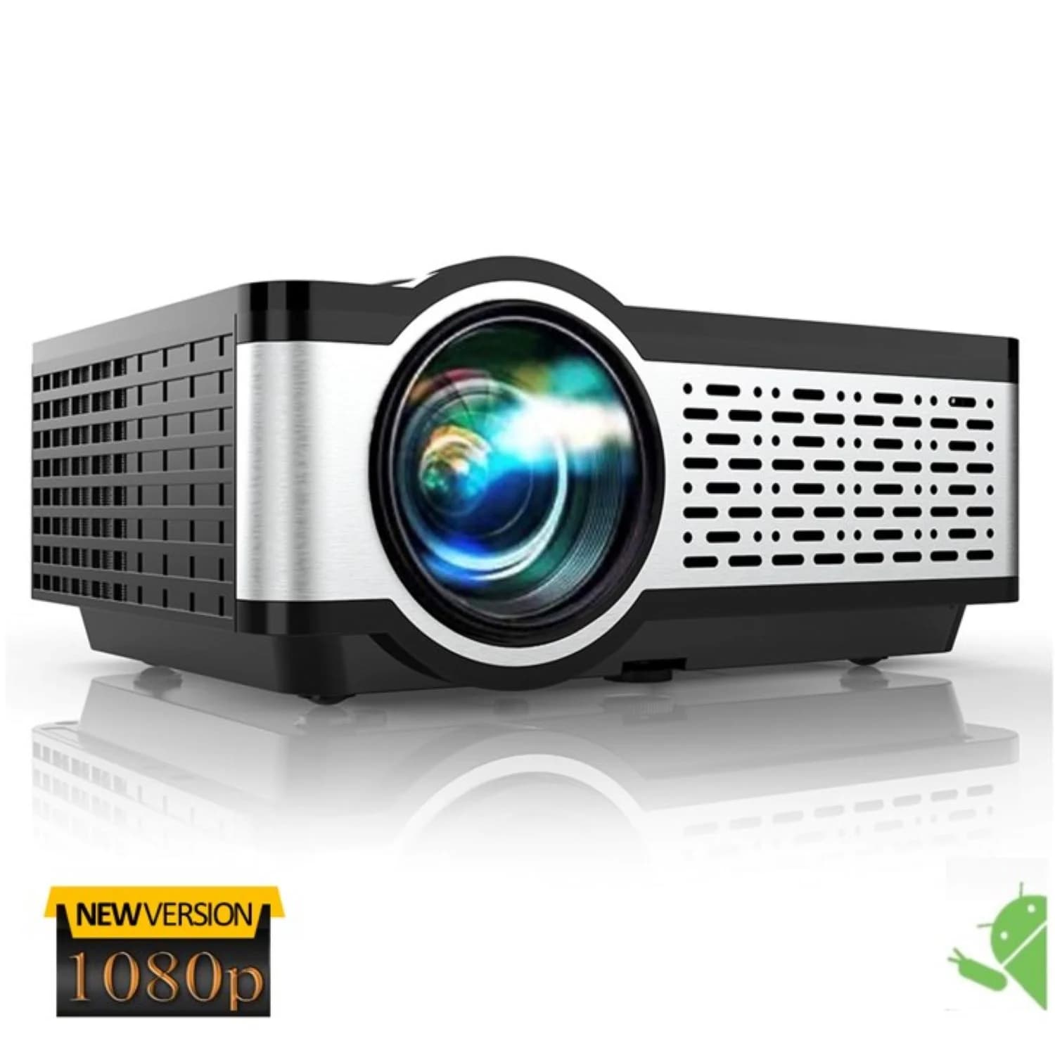 Egate E05i33 I9 Pro-Max Android, FHD 1080p Native Resolution, 300 ANSI Lumens, 210 inch (533cm) Display, Electronic Keystone, 1GB-8GB, Wi-Fi BT, AOSP Android 9, Pre-Installed OTT Apps, Projector