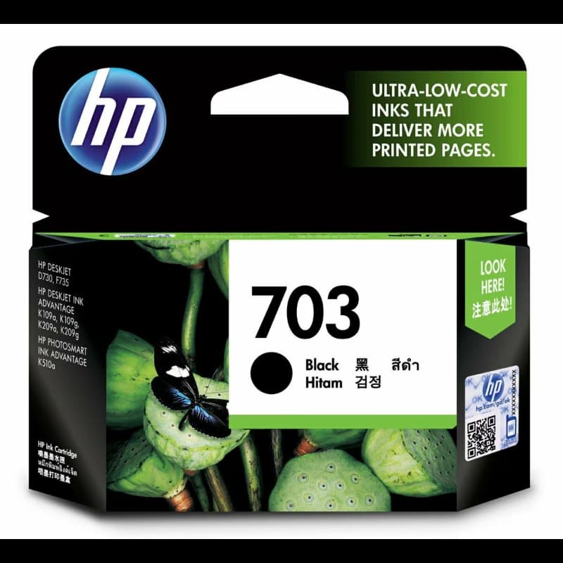 HP CD887AA 703 Black Original Ink / Tinta Advantage Cartridge