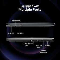 Primebook 4G - DC PB4G11064#006C, Mediatek MT8788, 4 GB RAM, 64 GB eMMC Storage, Prime OS, 11.6 inch, Black, 1.2 kg, Thin and Light Android Laptop. MRP: 24990