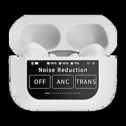 Hammer Screen TWS India's First True wireless buds with On-Case Smart Display, Touch Screen and Find My Earbuds, White