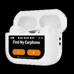 Hammer Screen TWS India's First True wireless buds with On-Case Smart Display, Touch Screen and Find My Earbuds, White